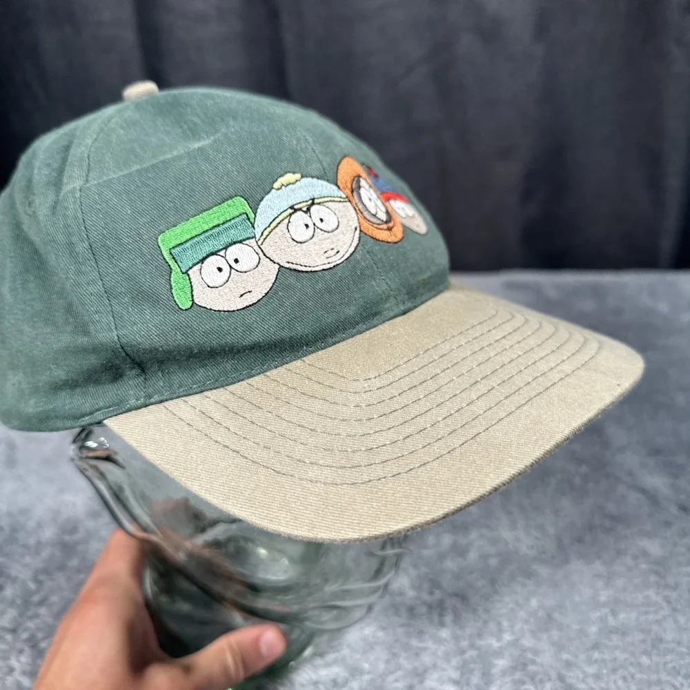 Vintage 1998 South Park Comedy Central Strap Back Hat Kenny Cartman Stan Cartoon